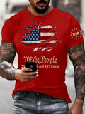 Men Patriotic USA Flag 1776 We The People 250 Years Of Freedom Short Sleeve T Shirt